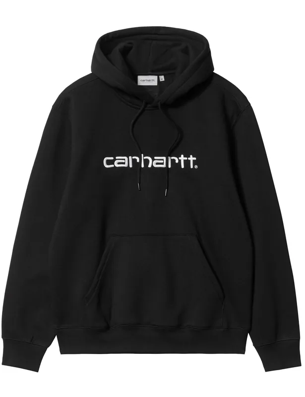 Script Hooded Sweatshirt - Black/White