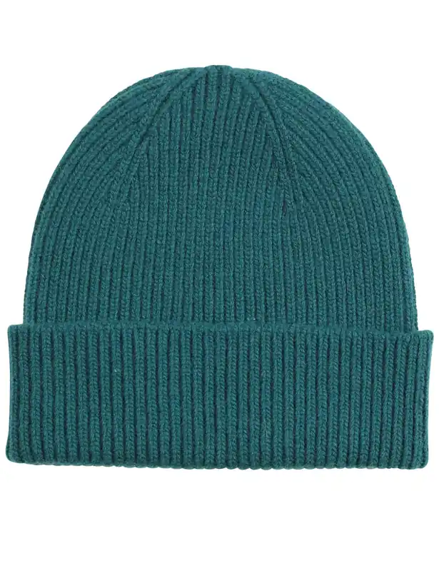 Merino Wool Beanie Hat - Ocean Green