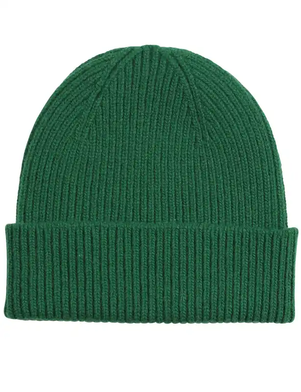 Merino Wool Beanie Hat - Kelly Green