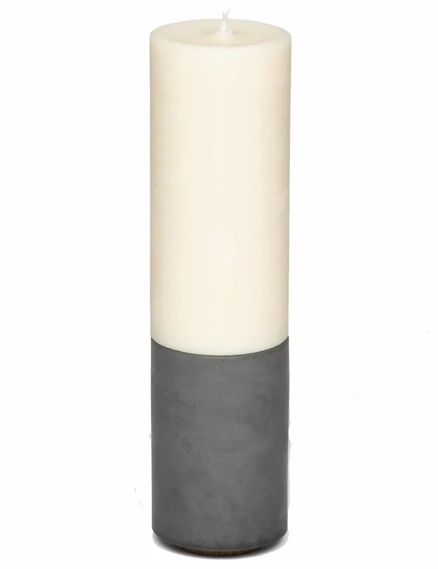 Slim Candle - Grey/Amber