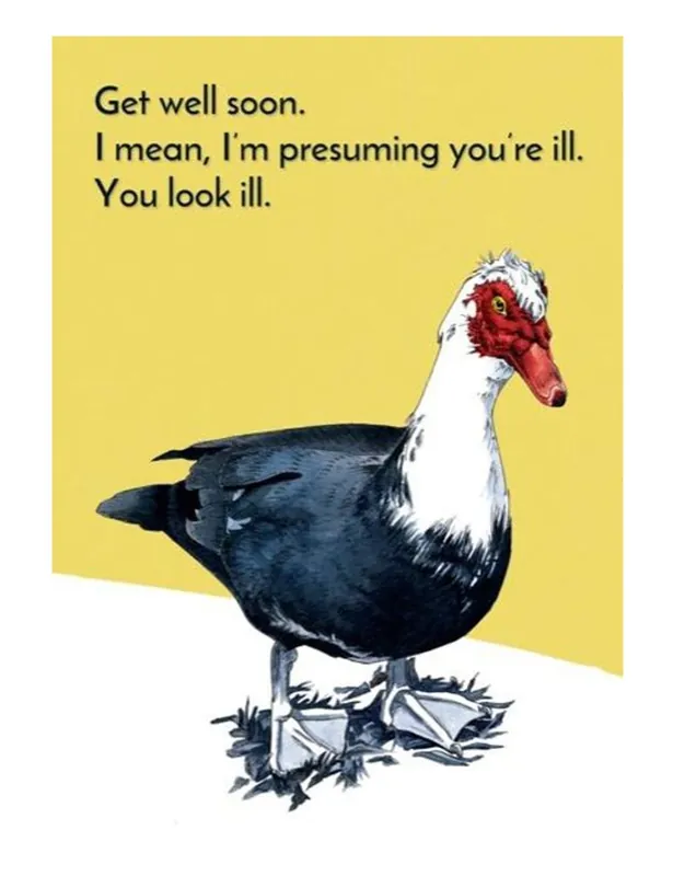 Ill Looking Duck Greetings Cards - Some Nice Ink