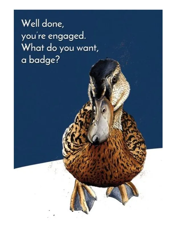Badge Duck Greeting Cards - Some Nice Ink