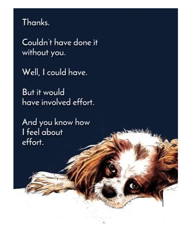 Thanks Dog Greetings Cards - Some Nice Ink