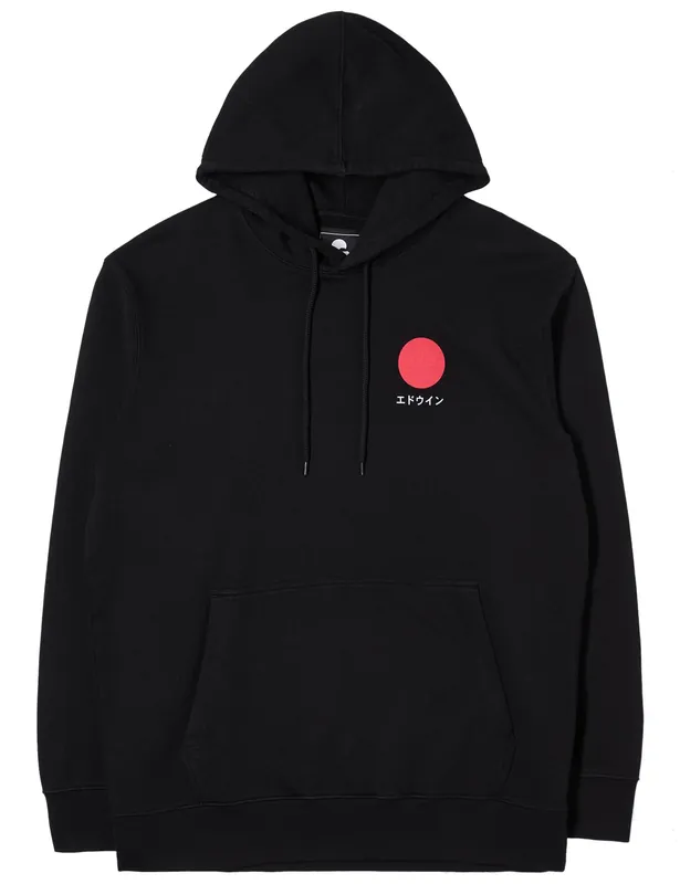 Japanese Sun Hooded Sweat - Black