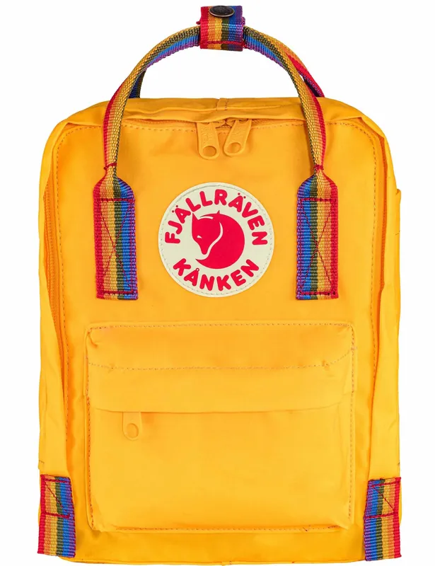 Kanken Rainbow Mini Backpack - Warm Yellow-Rainbow Pattern