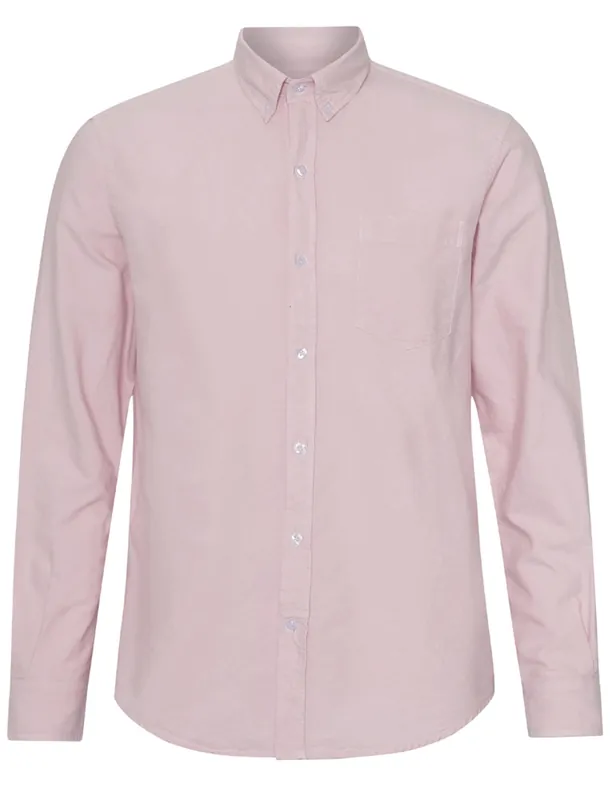 Organic Button Down Shirt - Faded Pink