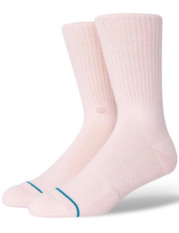 Icon Crew Socks - Pink