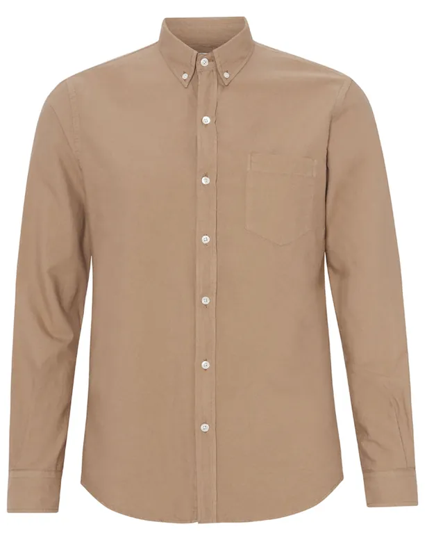 Organic Button Down Shirt - Desert Khaki