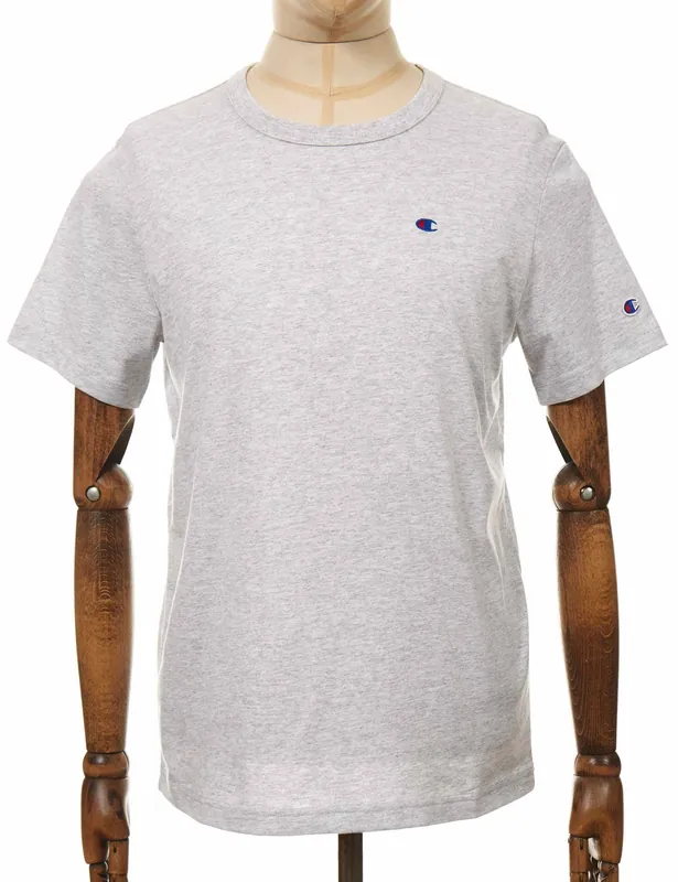 Crewneck Logo T-Shirt - LOXGM Light Grey