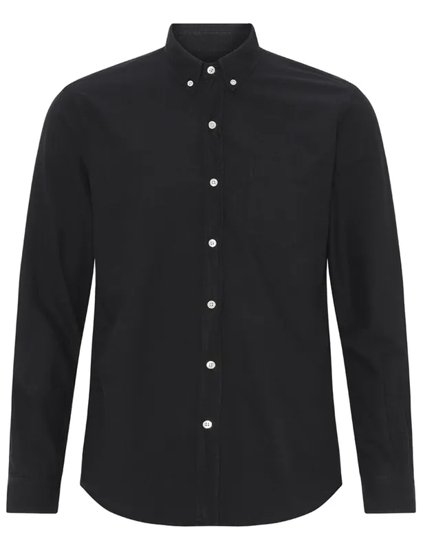 Organic Button Down Shirt - Deep Black