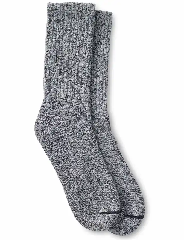 97373 Cotton Ragg Over Dyed Tonal Sock - Black/Gray