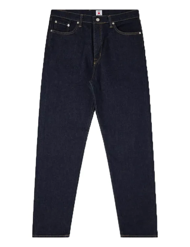 Loose Tapered Stretch Jeans - Blue, Rinsed