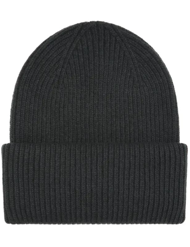 Merino Wool Chunky Beanie Hat - Hunter Green