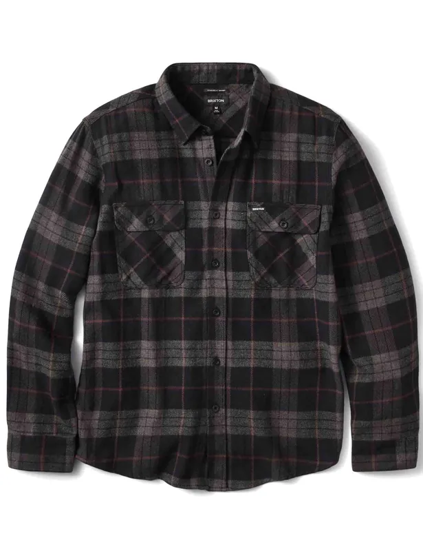 Bowery Flannel Shirt - Black/Charcoal