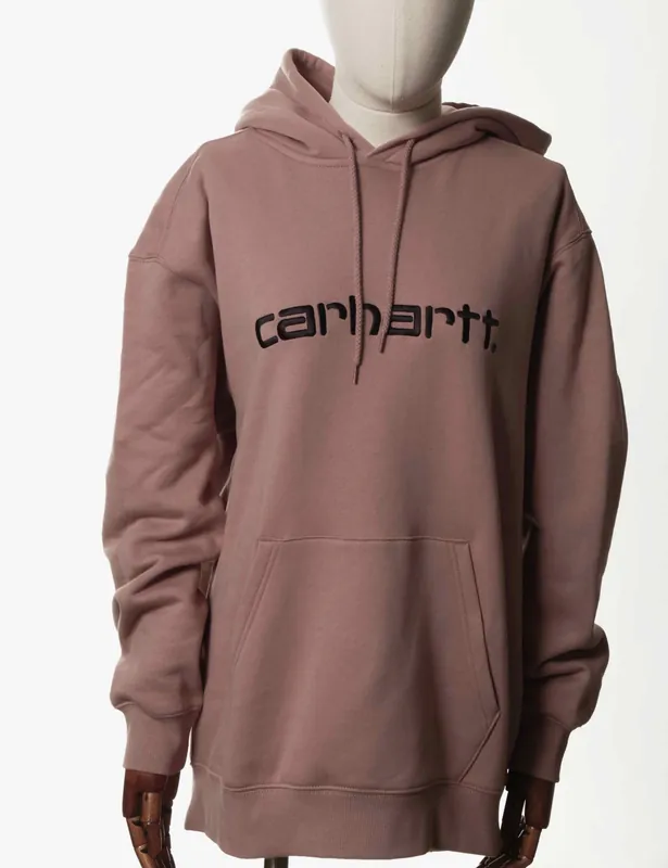Women's Carhartt Hooded Sweatshirt - Earthy Pink/Black