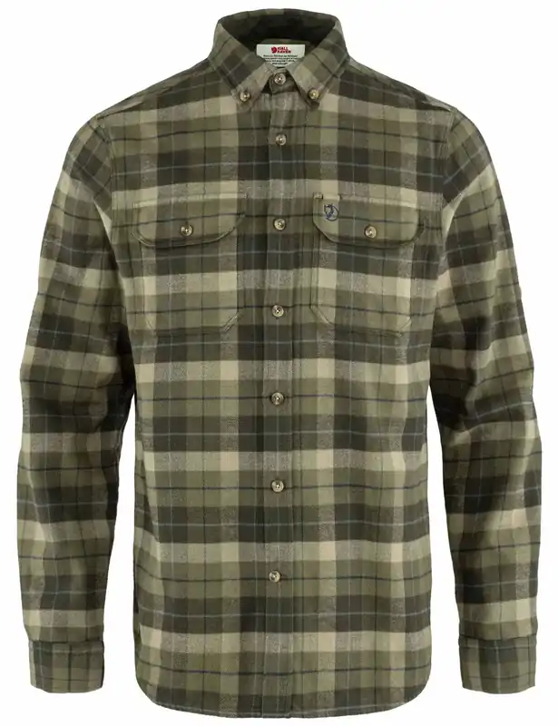 Singi Heavy Flannel Shirt - Green/Deep Forest