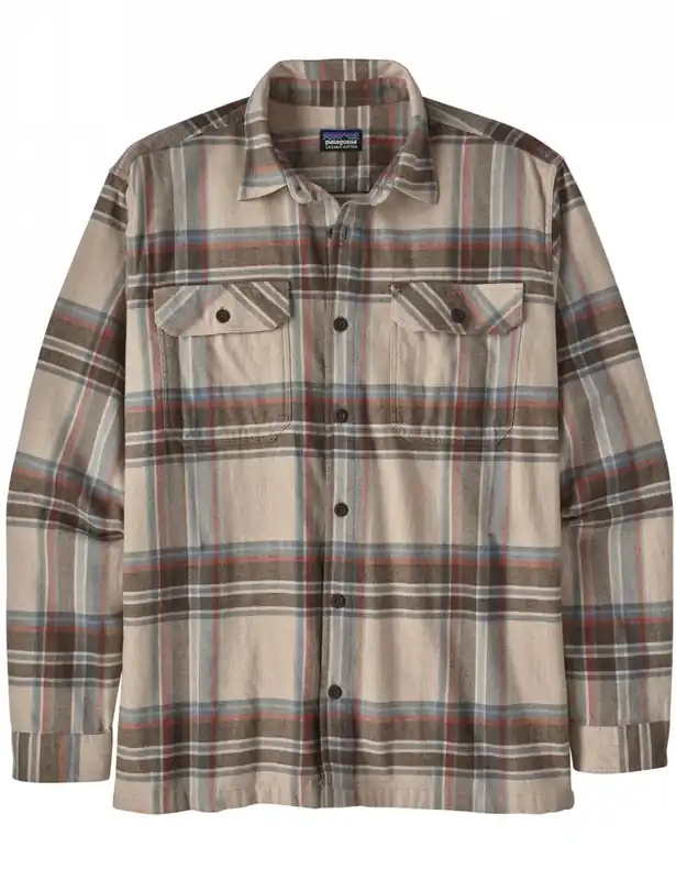 Organic Cotton Mid Fjord Flannel Shirt - Edge: Nautilus Tan