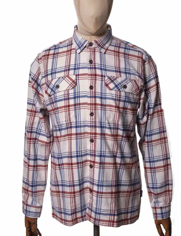 Organic Cotton Mid Fjord Flannel Shirt - Drifted: Cornice Grey