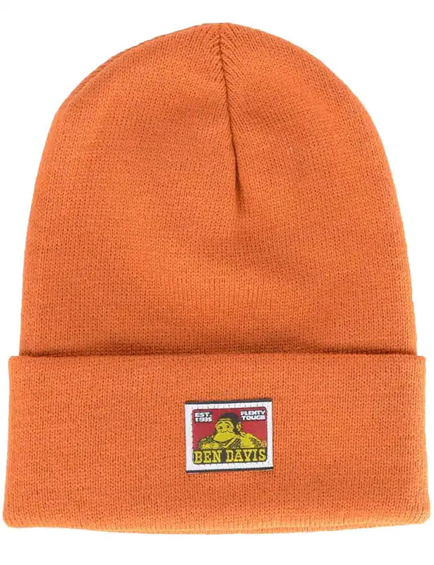Classic Logo Beanie Hat - Rust