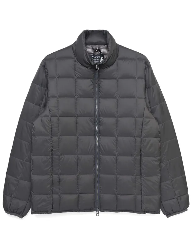 Hi-Neck Zip Down Jacket - Dark Charcoal