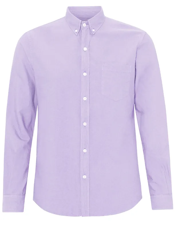 Organic Button Down Shirt - Soft Lavender