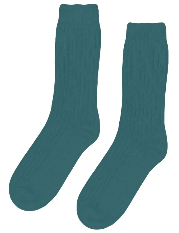 Merino Wool Blend Socks - Ocean Green
