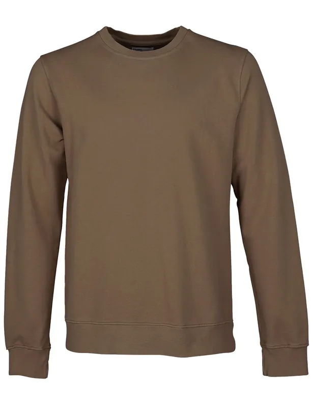 Organic Crew Sweat - Cedar Brown