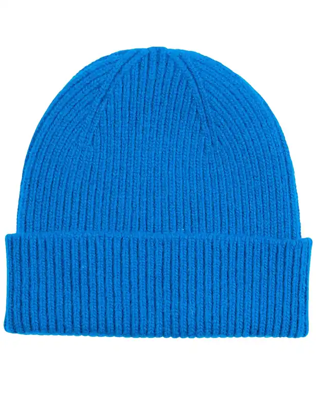Merino Wool Beanie Hat - Pacific Blue