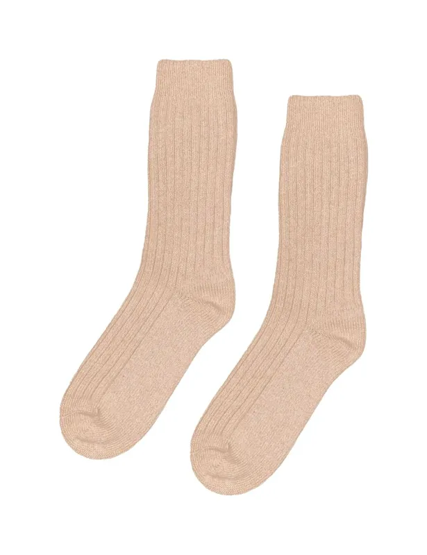 Women's Merino Wool Blend Socks - Honey Beige
