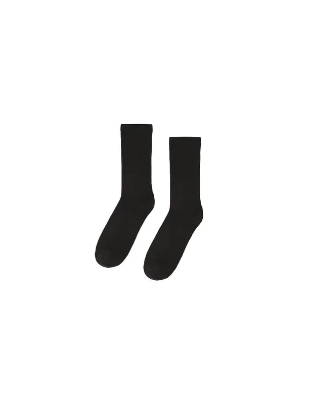 Women's Merino Wool Blend Socks - Deep Black
