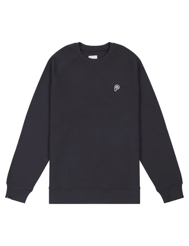 Chest Bear Badge Crew Sweat - Ebony