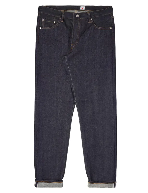 Regular Tapered Red Selvedge Jeans - Blue, Unwashed