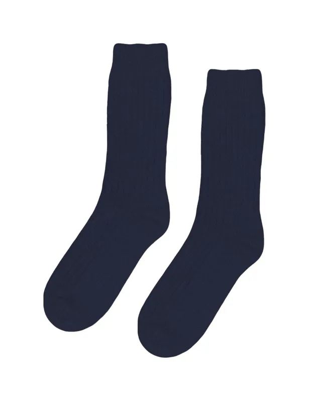 Merino Wool Blend Socks - Navy Blue