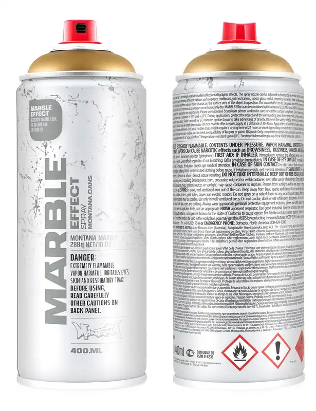 Marble Effect Spray Paint 400ml - Gold EMGOLD