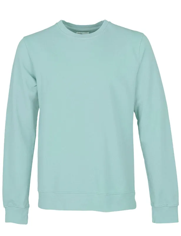 Organic Crew Sweat - Teal Blue