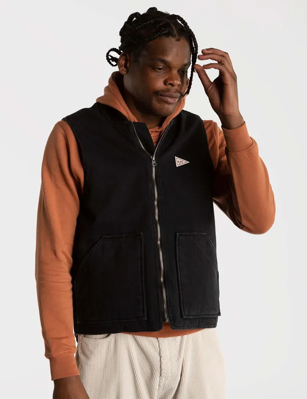 Niro Denim Vest - Black Denim
