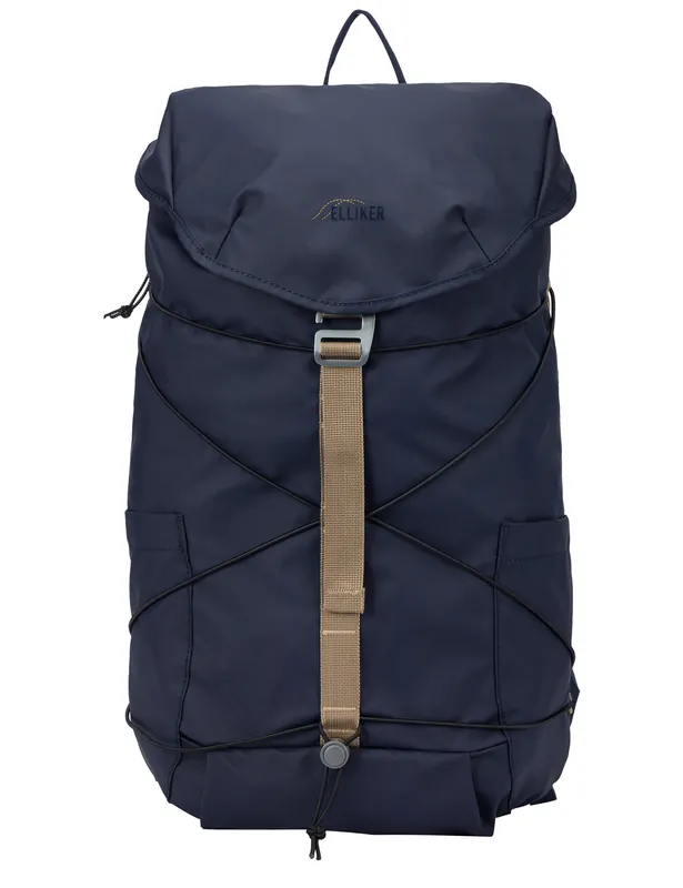 Flap Covering Side Pocket Backpack - Navy