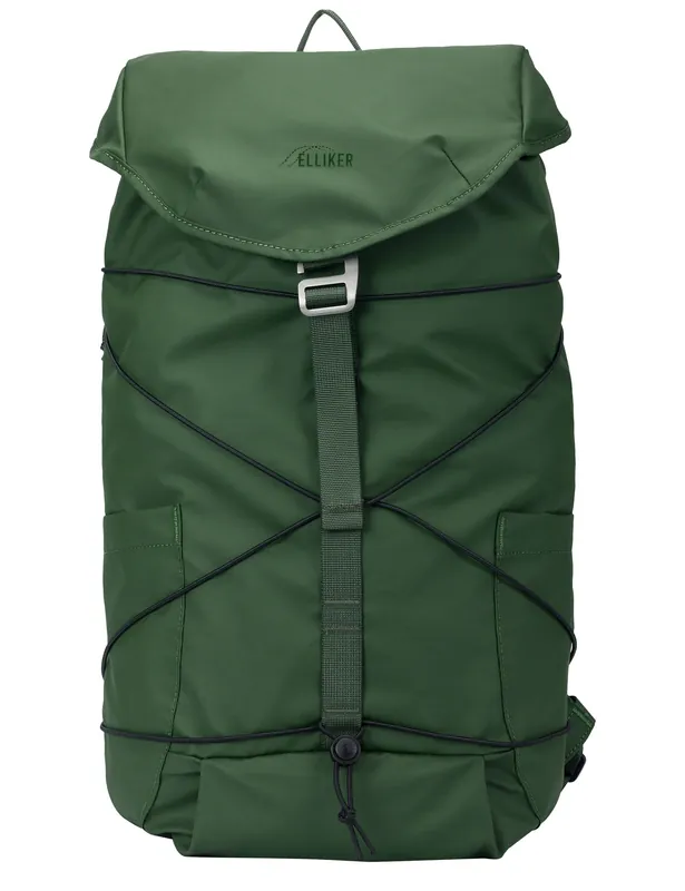 Flap Covering Side Pocket Backpack - Green