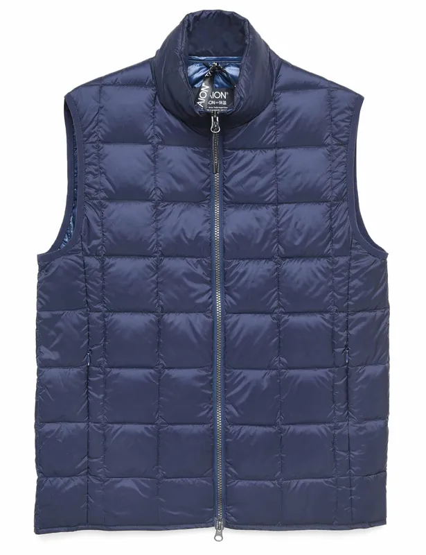 High Neck Zip Vest - Navy