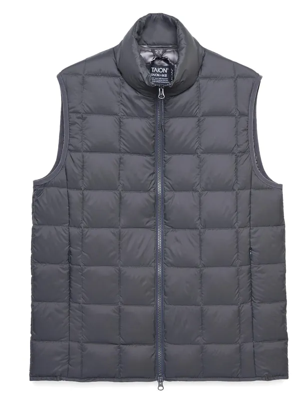 High Neck Zip Vest - Dark Charcoal