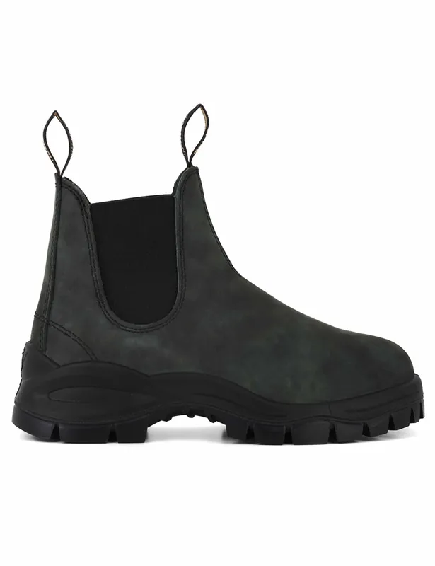 2238 Chunky Lug Chelsea Boots - Rustic Black
