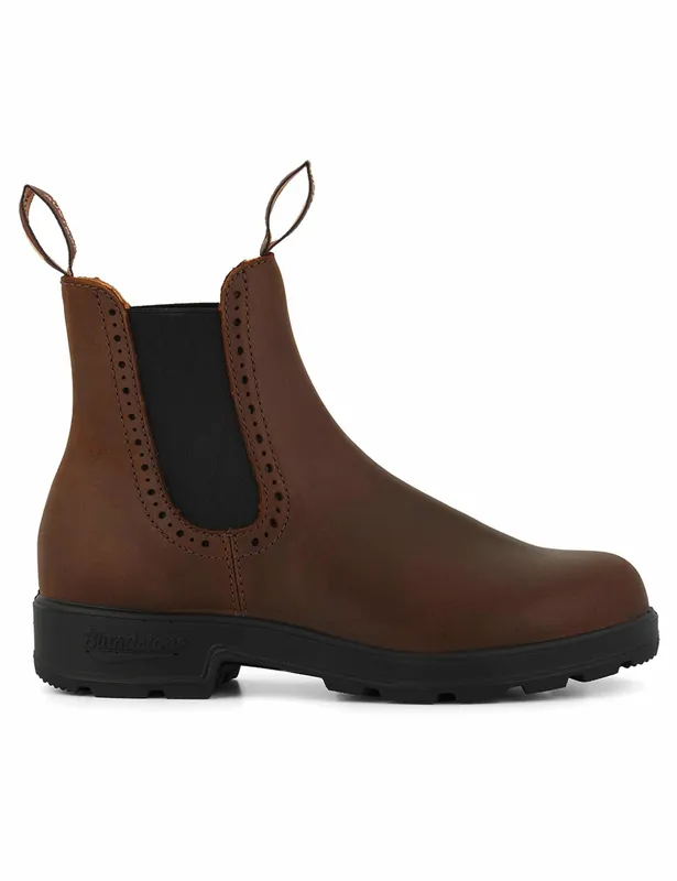 Womens 2151 High Top Leather Chelsea Boots - Antique Brown