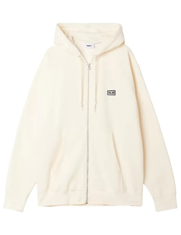 Established Works Eyes Zip Hooded Sweat - Unbleached