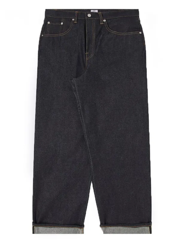 Wide Red Selvedge Pant - Blue, Rinsed