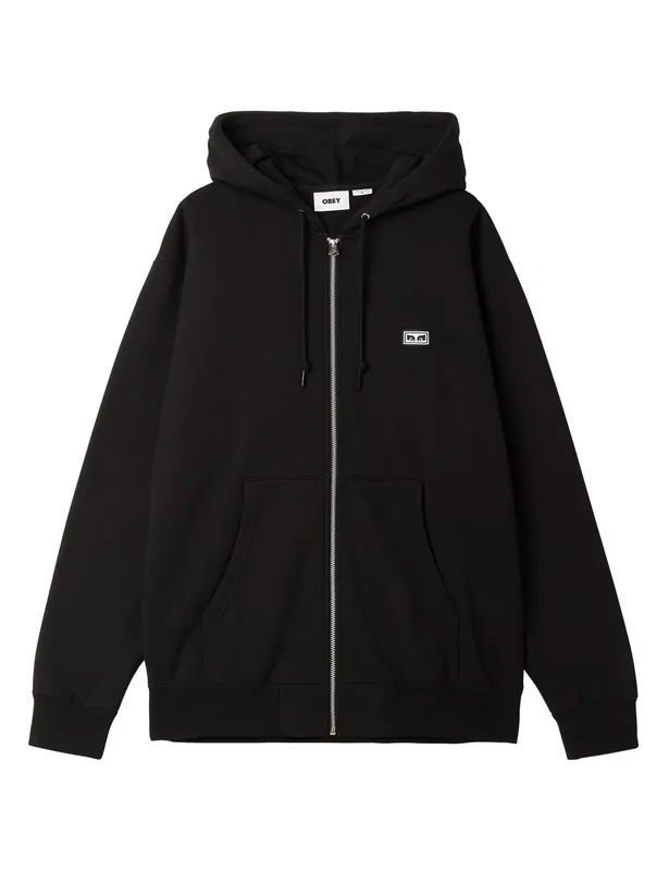 Established Works Eyes Zip Hooded Sweat - Black