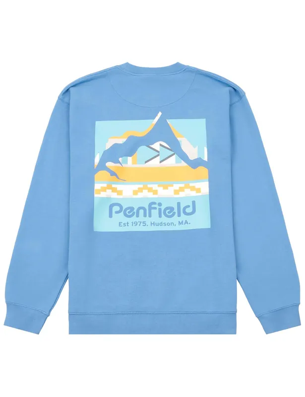 Geo Back Print Sweat - Riviera