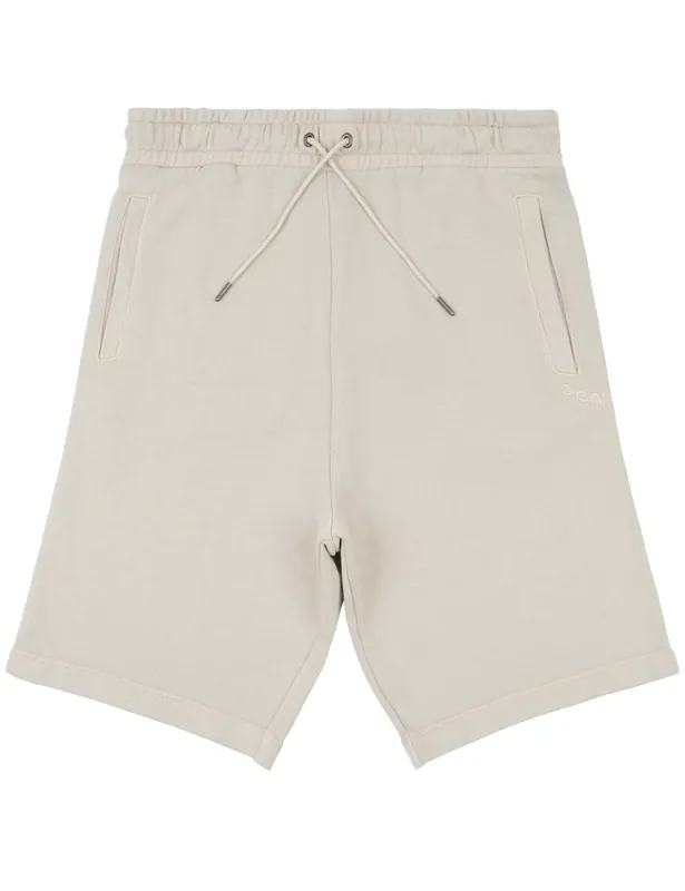 Washed Loopback Shorts - Silver Grey