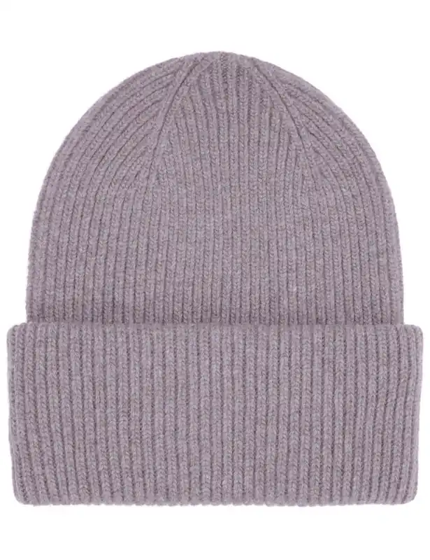 Merino Wool Chunky Beanie Hat - Purple Haze