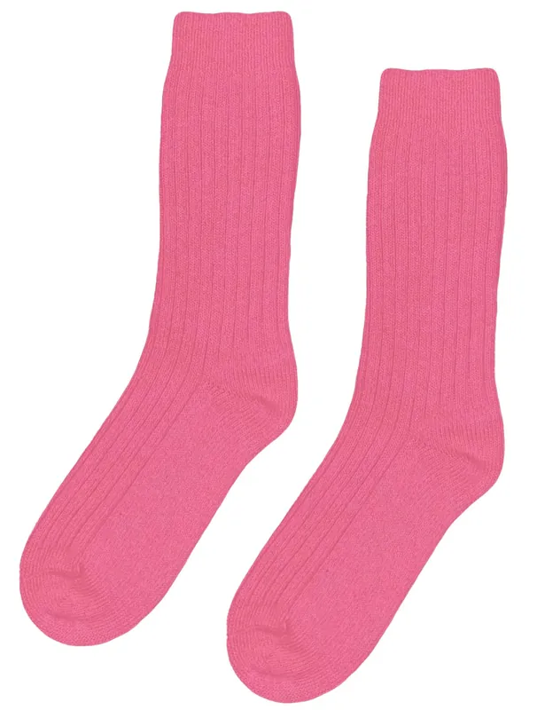 Merino Wool Blend Socks - Bubblegum Pink