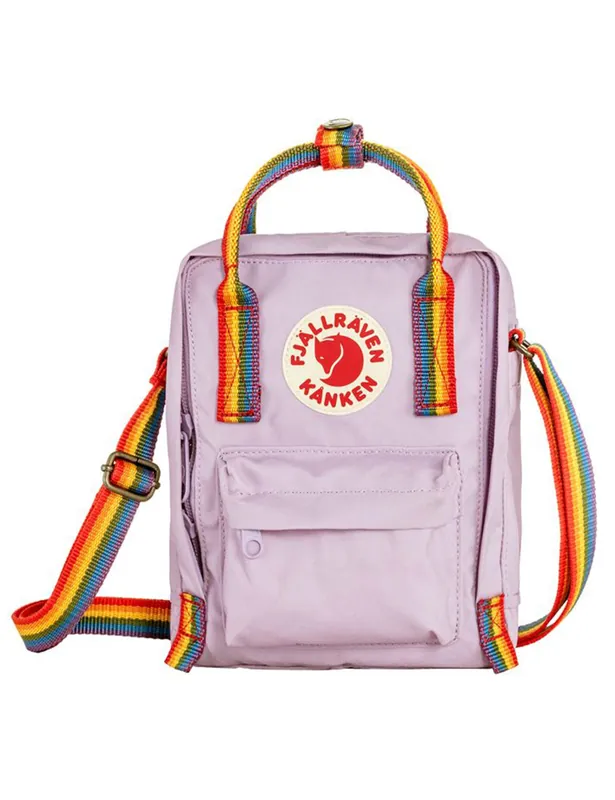 Kanken Rainbow Sling 2.5L Bag - Pastel Lavender-Rainbow Pattern